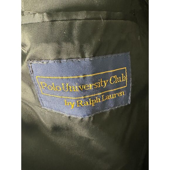 Polo University Club Ralph Lauren Vintage Silk Wool Houndstooth Blazer Suit 42 R - Picture 3 of 6